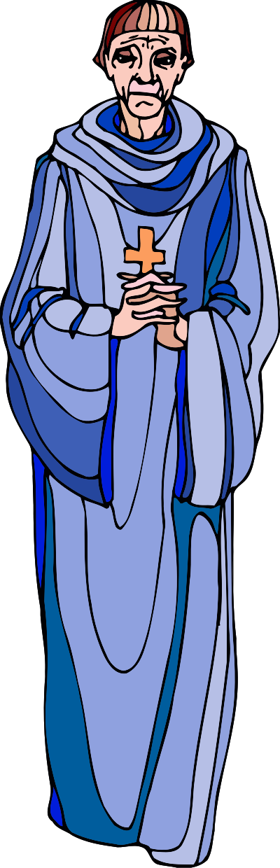 Shakespeare characters - priest (colour) clipart