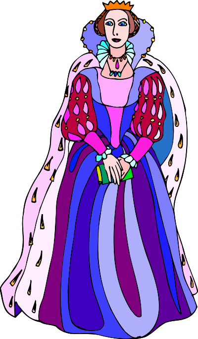 Shakespeare characters - queen 2 (colour) clipart