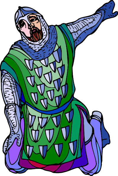 Shakespeare characters - seregant (colour) clipart