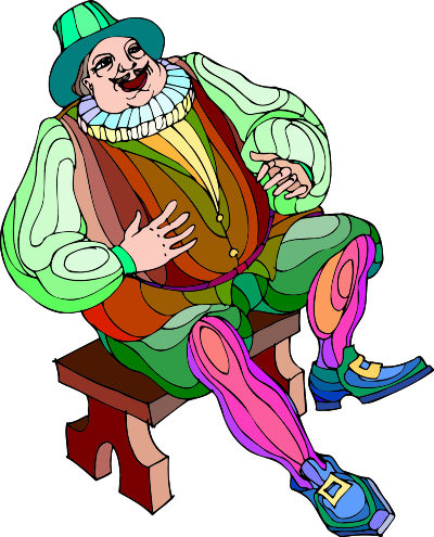Shakespeare characters - Sir Toby (colour) clipart