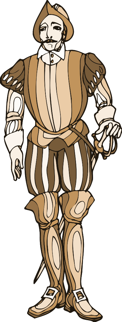Shakespeare characters - soldier clipart