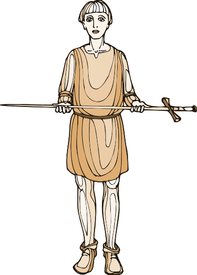 Shakespeare characters - sword bearer clipart