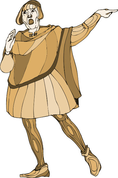 Shakespeare characters - townsman clipart