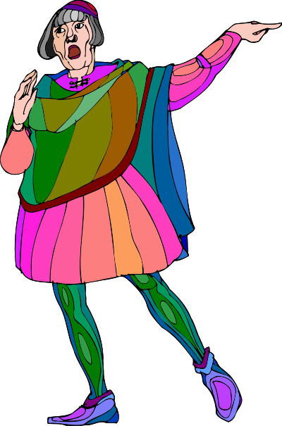 Shakespeare characters - townsman (colour) clipart