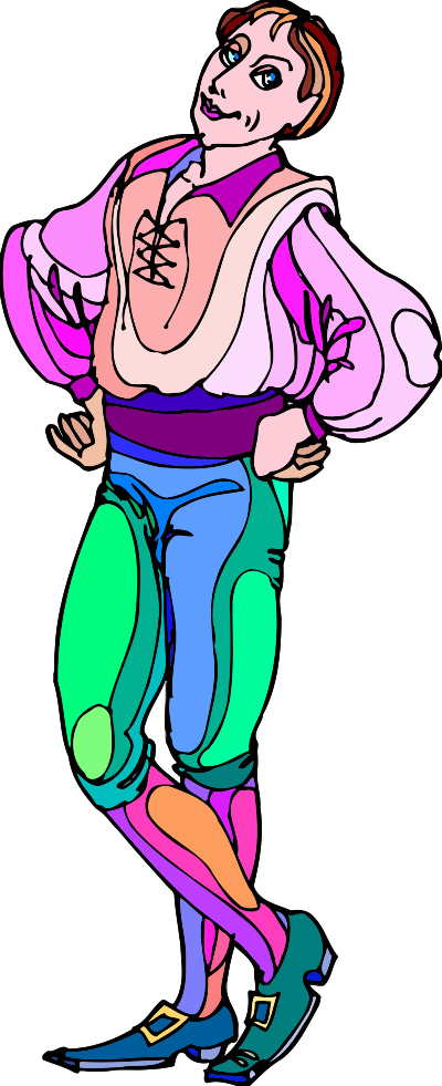 Shakespeare characters - Trufaldo 1 (colour) clipart