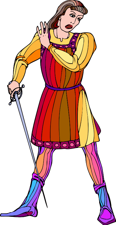 Shakespeare characters - Tybalt (colour) clipart
