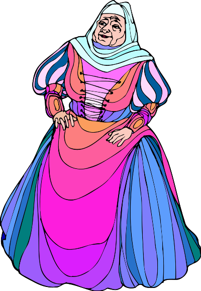 Shakespeare characters - wet nurse (colour) clipart