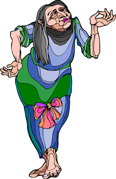 Shakespeare characters - witch 1 (colour) clipart