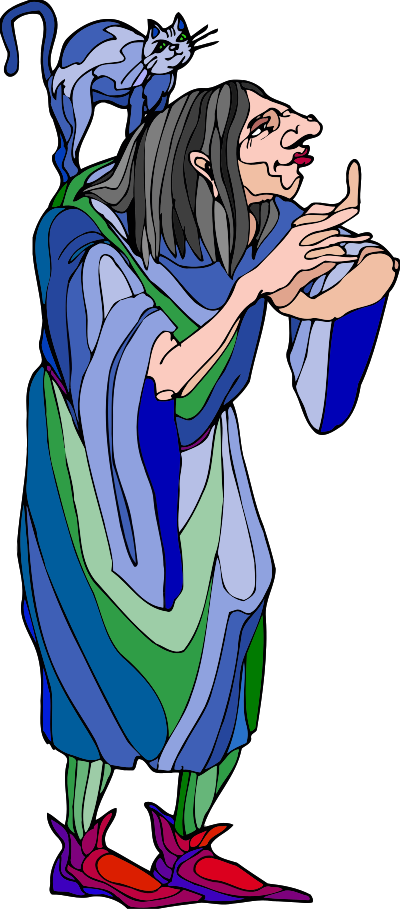 Shakespeare characters - witch 2 (colour) clipart