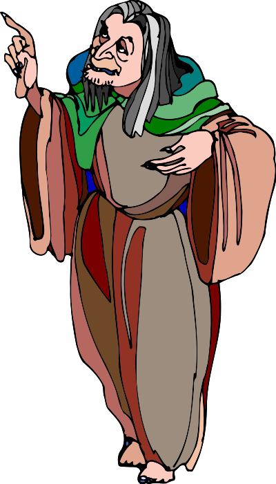 Shakespeare characters - witch 3 (colour) clipart