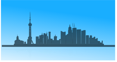Shanghai city skyline clipart