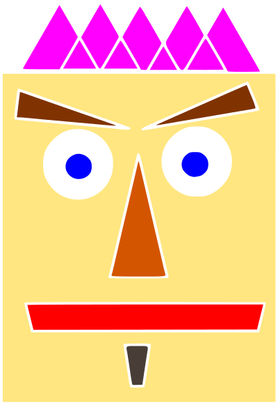 Shape Face Man clipart