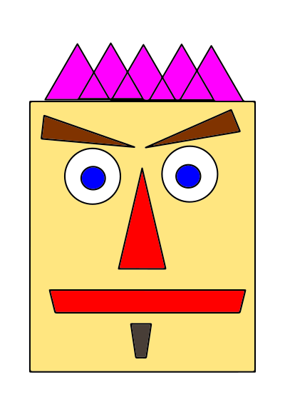 Shape Face Man Vectorized clipart