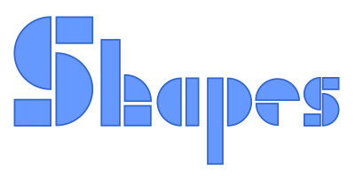 Shapes Text made with Geometric Shapes clipart