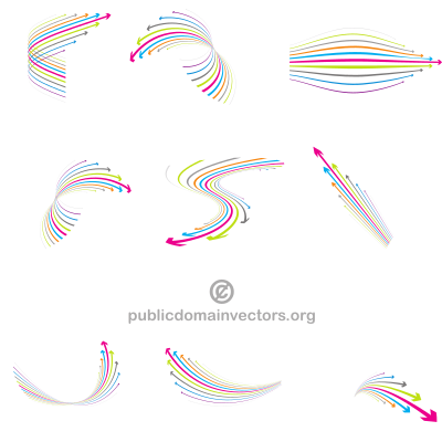 Shapes with arrows clipart