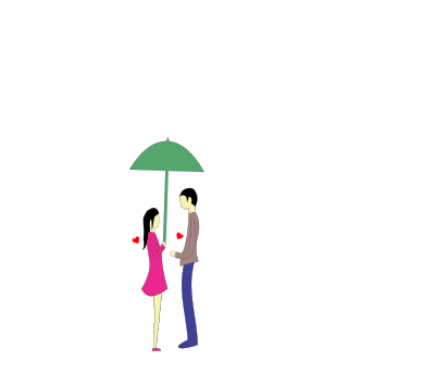 Shared Umbrella clipart