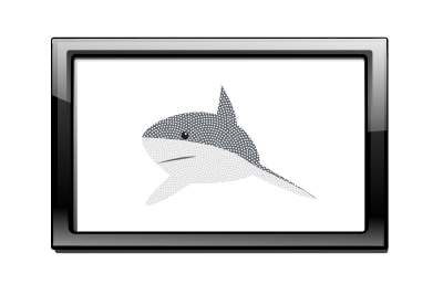 Shark in frame clipart