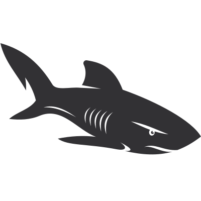 Shark outline silhouette clipart