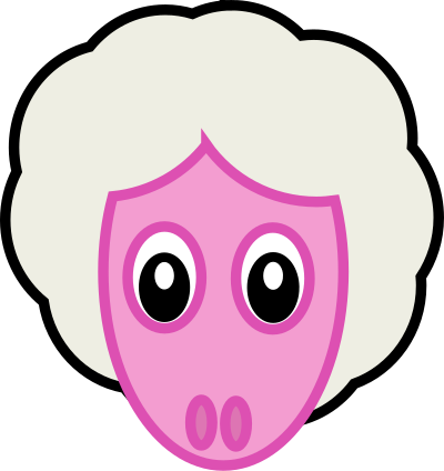 Sheep head clipart