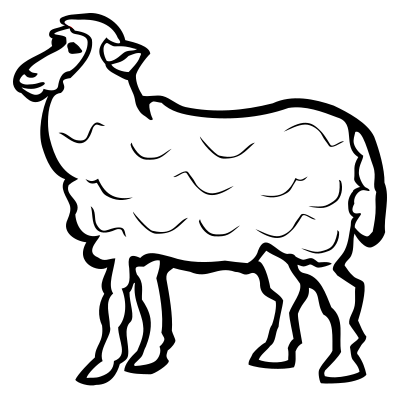 Sheep - lineart clipart