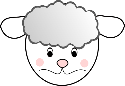 Sheep sad clipart