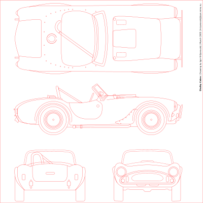 Shelby Cobra blueprint clipart