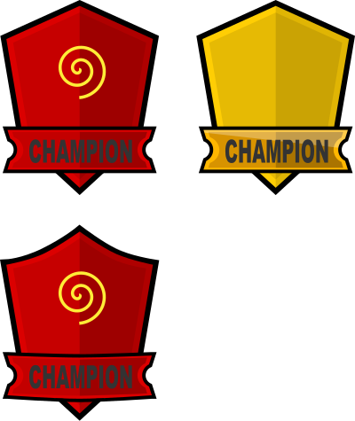 Shield with banner remix Glossy with Title Text clipart