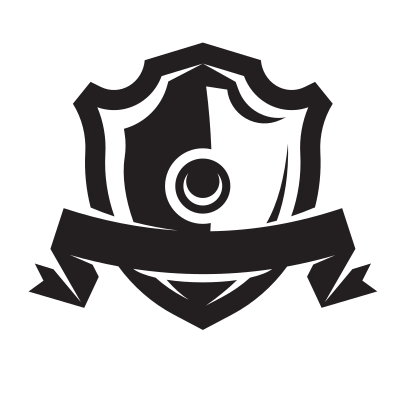 Shield with ribbon clipart