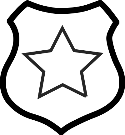 Shield with Star clipart