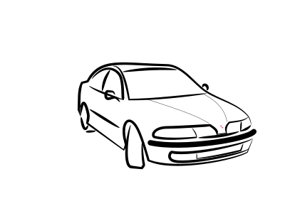 shiluette of Mitsubishi Carisma clipart