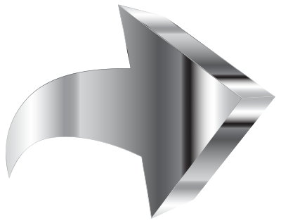 Shiny Chrome 3D Arrow clipart