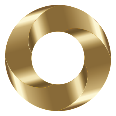 Shiny Copper Torus Screw clipart