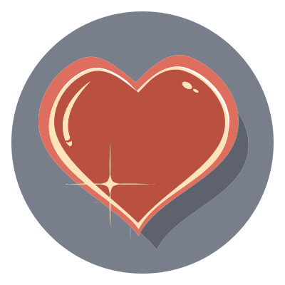 Shiny Heart Icon clipart