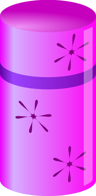 Shiny Pink and Purple Cylinder Container clipart