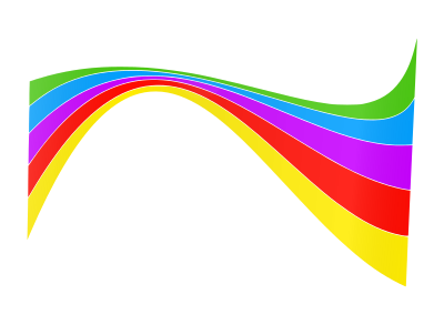 Shiny rainbow ribbon clipart