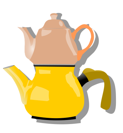 Shiny teapot clipart