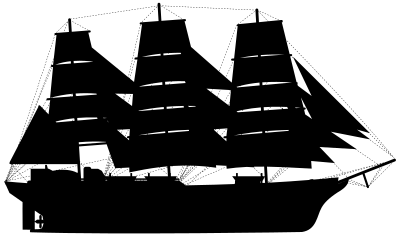 Ship 3 Silhouette clipart