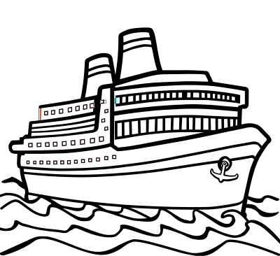 Ship - lineart clipart