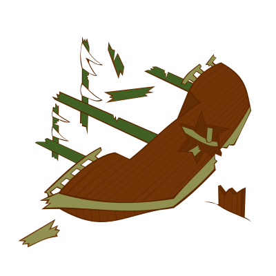 Ship wreckage clipart