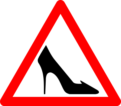 Shoe Traffic Sign clipart