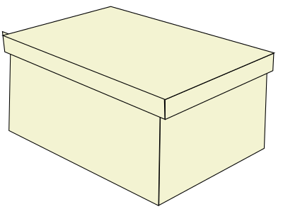 Shoebox or records box clipart