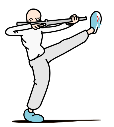 Shoot oneself in the foot clipart
