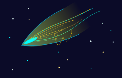 Shooting star 2 clipart