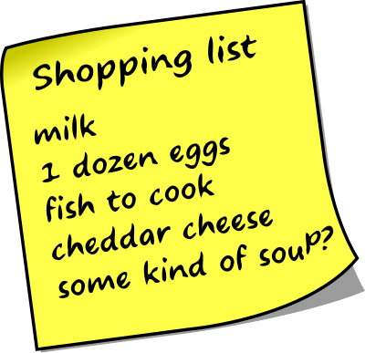 Shopping List clipart