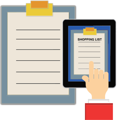 Shopping List Clipboard Tablet clipart