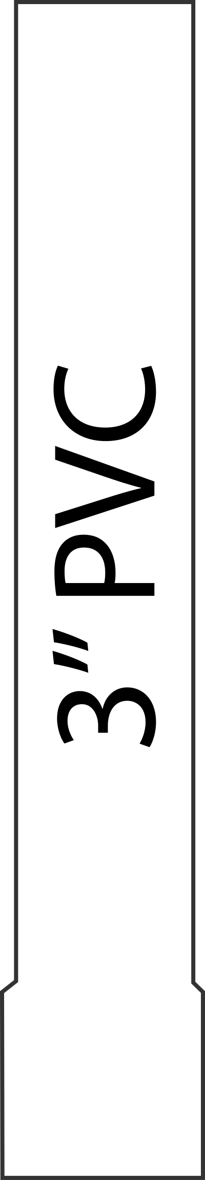 Short 3" PVC Pipe clipart