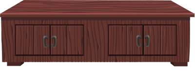 Short mahogany cabinet from Glitch clipart