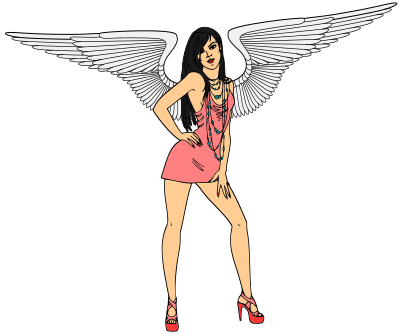 Short Skirt Angel clipart