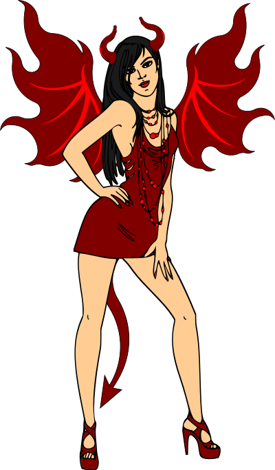 Short Skirt Demon clipart
