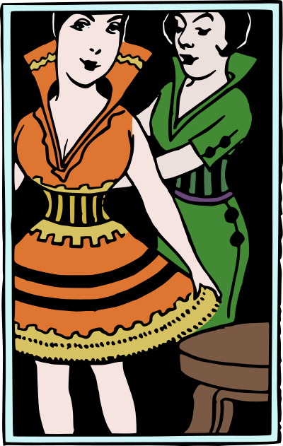 Short Skirt Lady - Colour Remix clipart